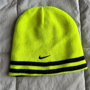 gently used neon yellow Nike knit hat